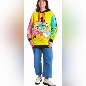 DISNEY 100 MICKEY & FRIENDS CLASSIC COLOR BLOCK HOODIE UNISEX